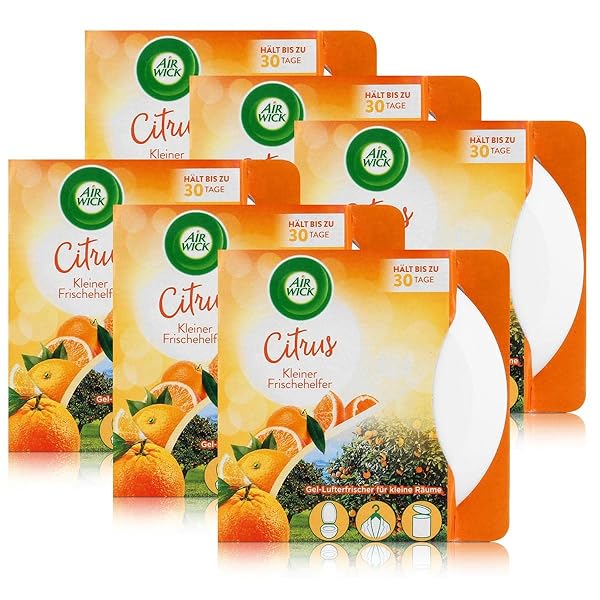 Air Wick Small Air Freshener, Citrus, Pack of 6 x 30 g