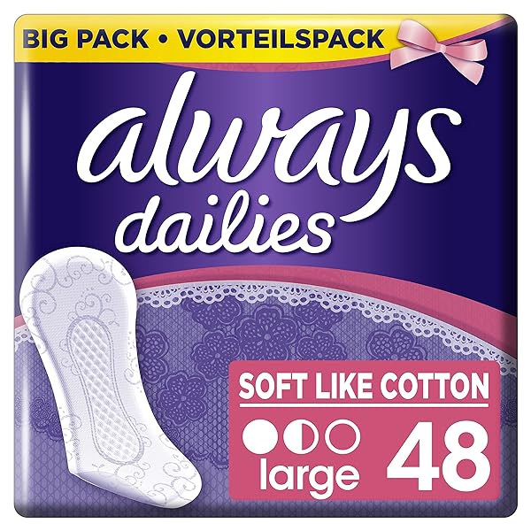 Always Dailes Soft Like Cotton, Large - Product of feminine Hygiene (White)