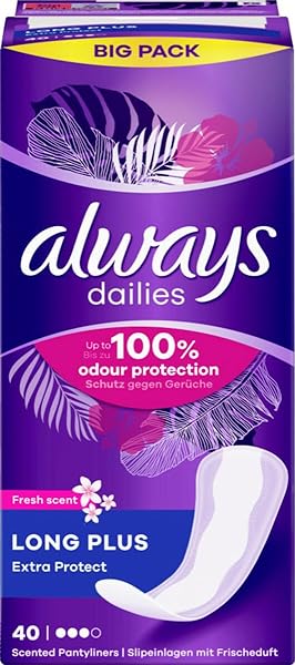 Always Dailies Long Plus Fresh Extra Protect Panty Liners x40