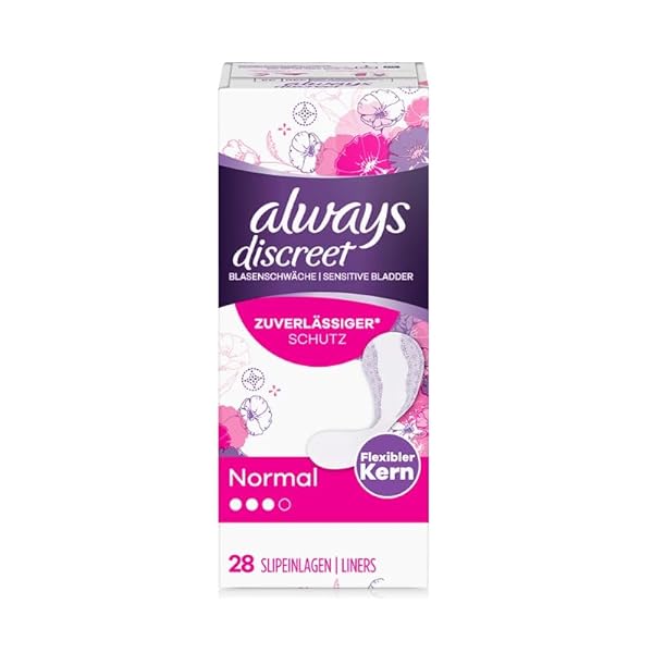 Always Discreet Incontinence Pads for Women Normal Pack 28, Absorb Odours and Moisture, Prevent Leakage