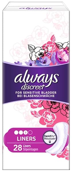 Always Discreet Incontinence Pads for Women Normal Pack 28, Absorb Odours and Moisture, Prevent Leakage