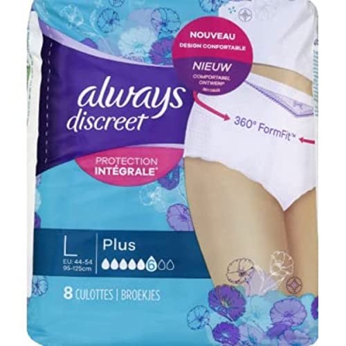 Always Incontinence Pants Plus Size L Pack of 8