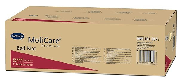 Hartmann MoliCare Premium Bed Mat Absorbent Pads 7 Drops Size 40 x 60 cm 180 Pieces