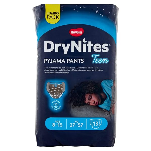 Huggies DryNites Pyjama Pants for Boys 8-15 Years (27-57 kg) 2 x Pack of 13