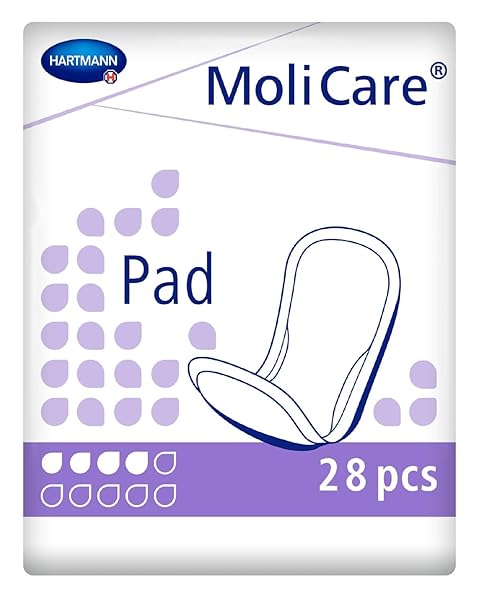 MoliCare Pad, Incontinence Pad for Women and Men with Bladder Weakness, 4 Drops, Pack of 28