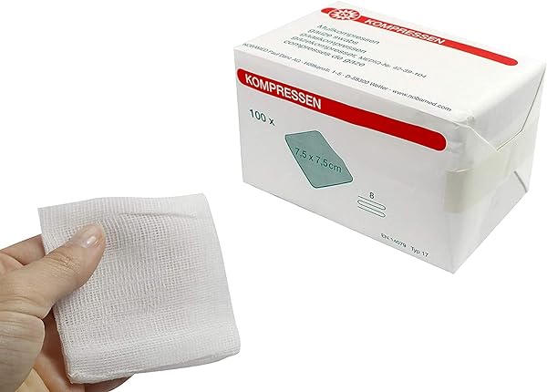 Noba Pack of 100 Gauze Compresses 8-Ply