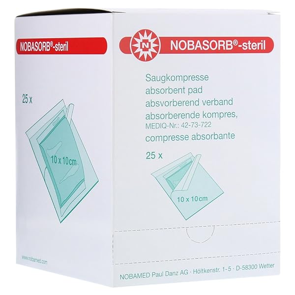 Nobasorb Sterile Absorbent Compresses 10 x 10 cm P1