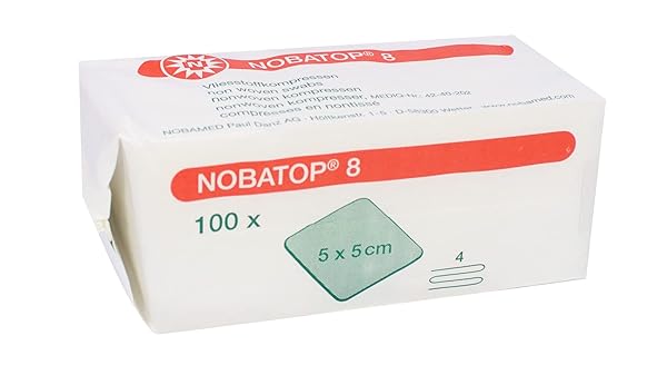 Nobatop 8 Non-Sterile Non-Woven Dressings 5 x 5 cm