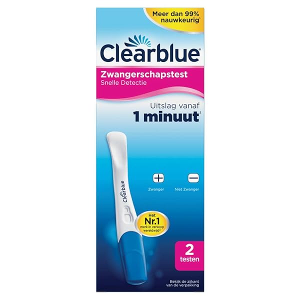 Procter & Gamble Clearblue Plus Pregnancy Test Side View 2 Pieces