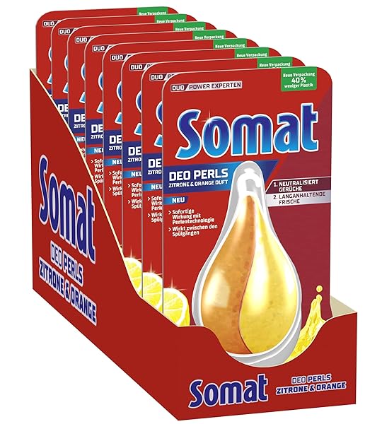 Somat Deo Duo-Perls Lemon and Orange, 8-Piece Pack (8 x 1 Units)