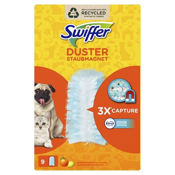 Swiffer Duster Duster Catcher & Holds Refills Dust Removal 9 Units Ideal for Pets