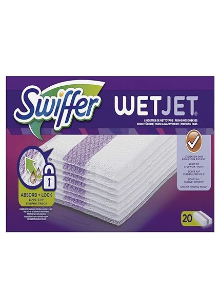 Swiffer WetJet Spray Mop Refill Wipes for All Floor Types – 20 Pieces – Pack of 2