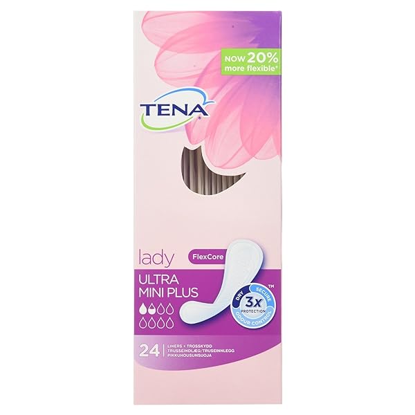 TENA Lady Ultra Mini Plus Liner - Pack of 24,