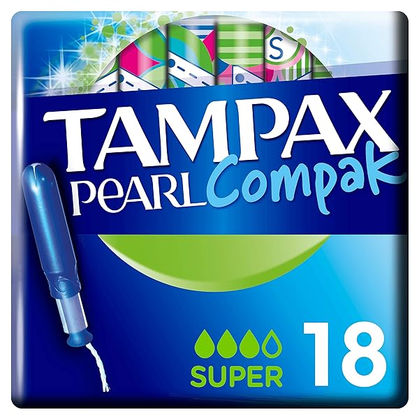 Tampax Compak Pearl Super Pads with Applicator x18