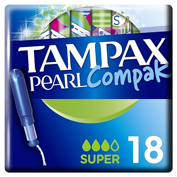 Tampax Pearl Compak Tampons, Super, with Plastic Applicator