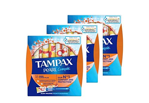 Tampax Pearl Compak Tampons, Super, with Plastic Applicator