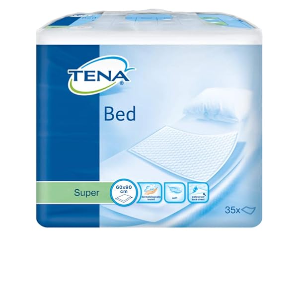 Tena Bed Super Mattress Protectors 60 x 90 cm - Box of 4 Packs of 35 